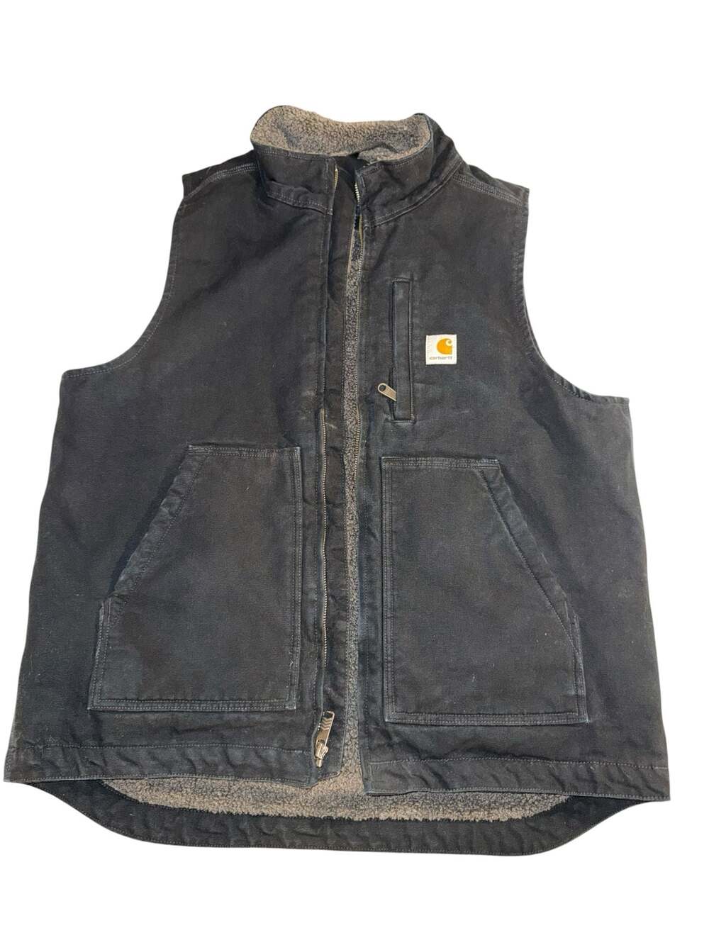 Carhartt 104277 Loose Fit Washed Duck Sherpa-Lined Vest